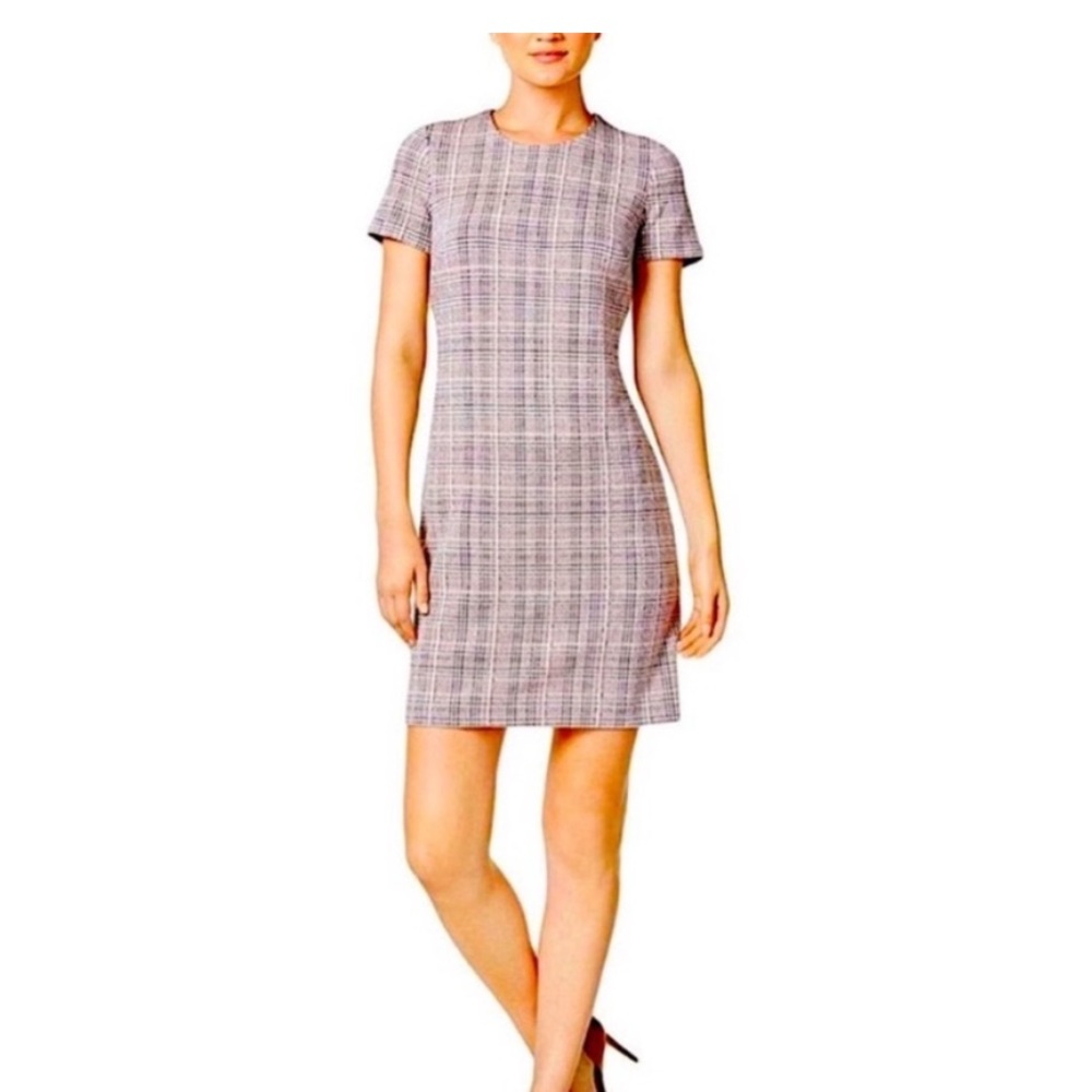 Calvin Klein Light Plaid Sheath Dress Size 12